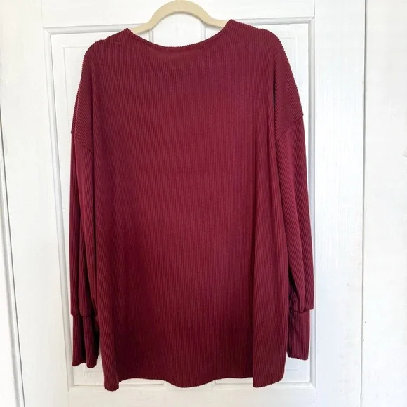 NWT Daytrip Burgundy Crochet Top - Picture 5 of 6